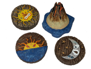 Enchanted Portal & Relic Amplifier Temple Design with Base Relic Set and Volcanic Eruption relic